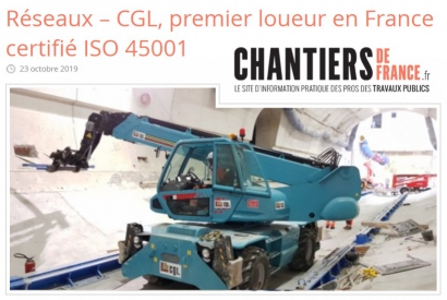 actualité CGL certifié ISO45001